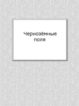 Чернозёмные поля